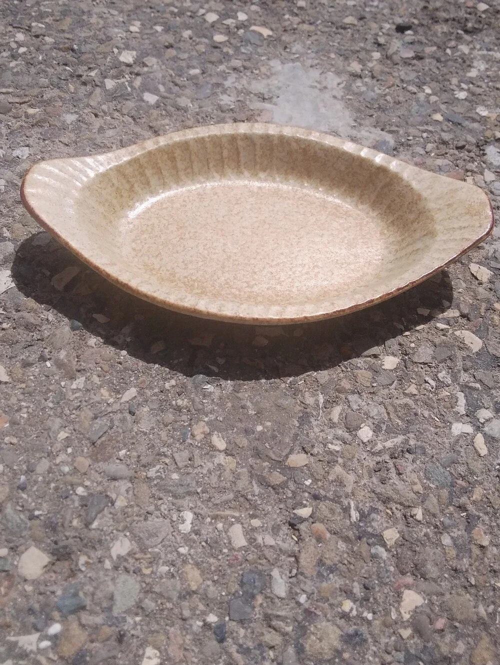 Pottery Craft Vintage Stoneware Oval Dish Gratin Oven Microwave Earthenware
